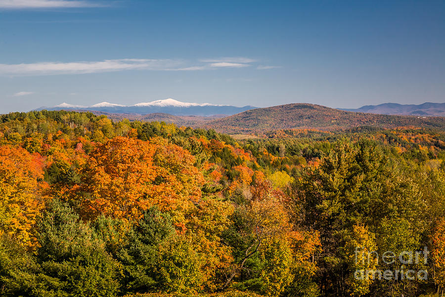 Autum Color and Snowy Mountains Photograph by Susan Cole Kelly