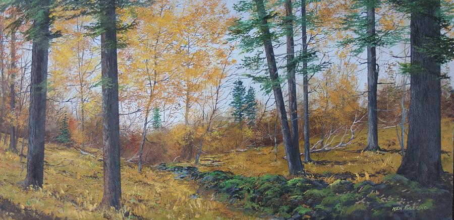 Autum Forrest Painting by Ken Ahlering
