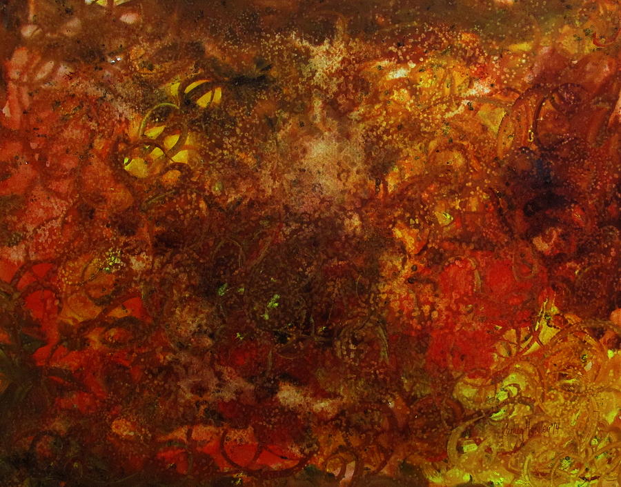 Autumn Abstract Painting by Catherine Howley