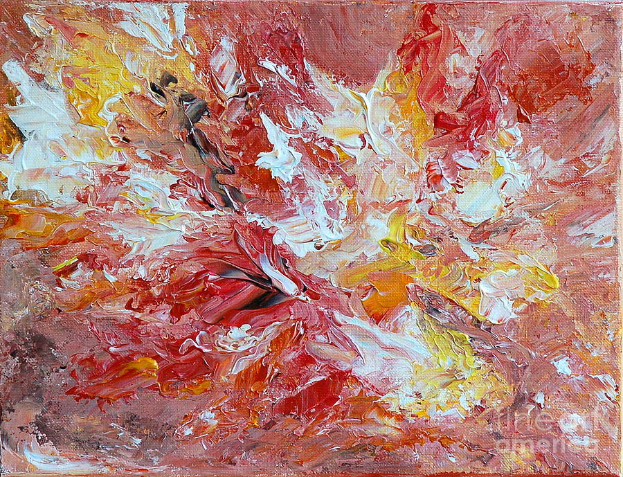 Autumn Abstract Painting by Teresa Wegrzyn