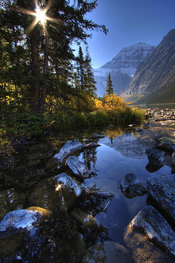 Autumn Afternoon On Cavell Lake Photograph by Dan Jurak