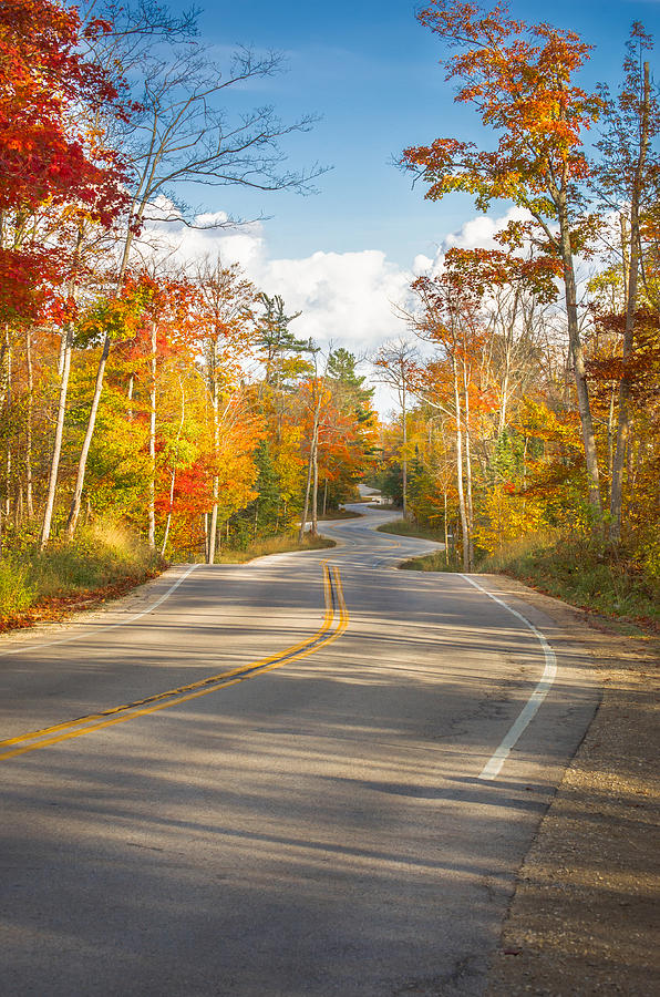 Autumn Afternoon On The Winding Road Photograph by Duluth To Door County Photography
