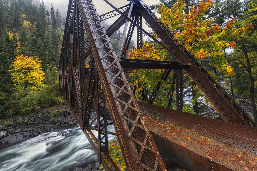 Fall Photograph - Autumn and Iron by Mark Kiver