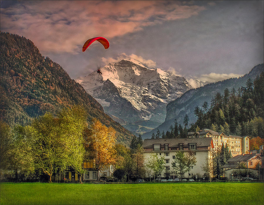 Autumn and the Jungfrau Photograph by Hanny Heim