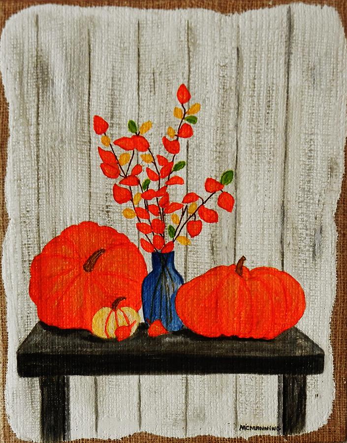 Autumn Arrangement Painting by Celeste Manning