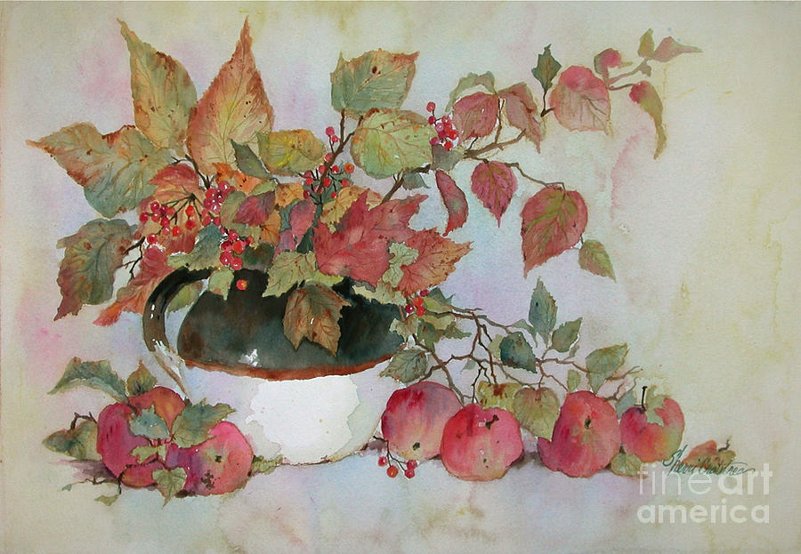 Autumn Arrangement Painting by Sherri Crabtree