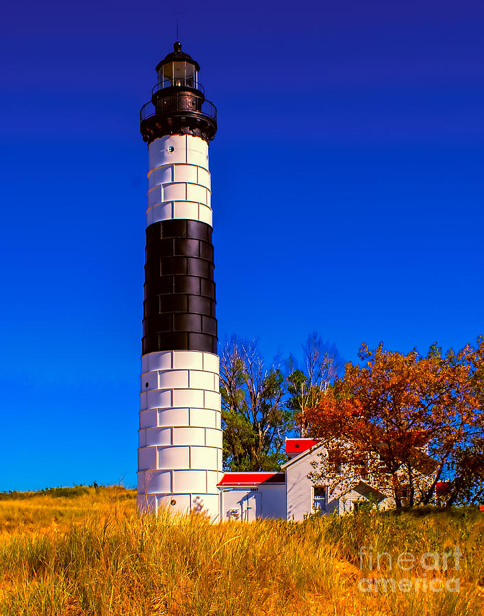 Lighthouse Photograph - Autumn at Big Sable by Nick Zelinsky Jr
