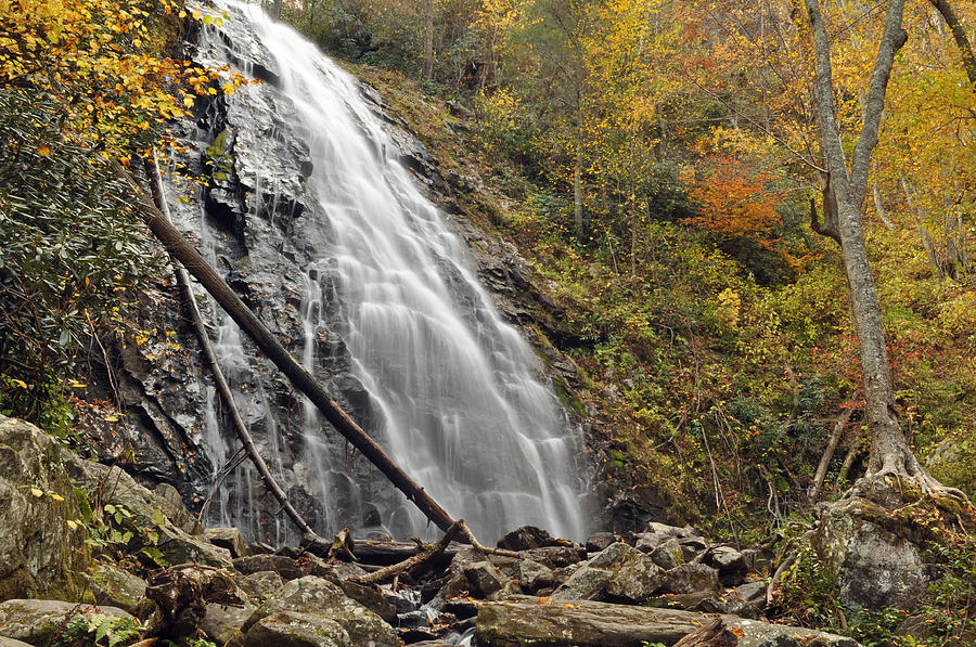 Autumn at Crabtree Falls in North Carolina Photograph by Bruce Gourley