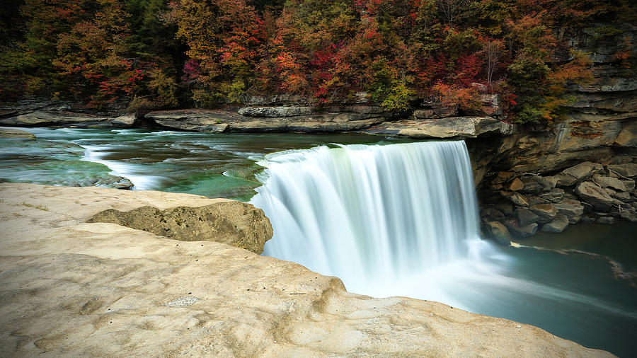 Autumn at Cumberland Falls Photograph by Jaki Miller