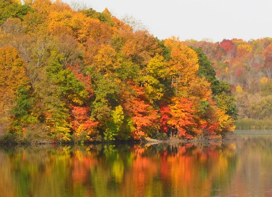 Autumn at Frog Hollow Lake Photograph by Lori Frisch