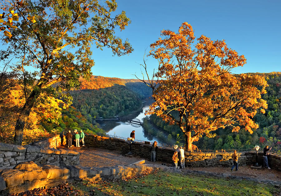 Autumn at Hawks Nest State Park Photograph by Mary Almond