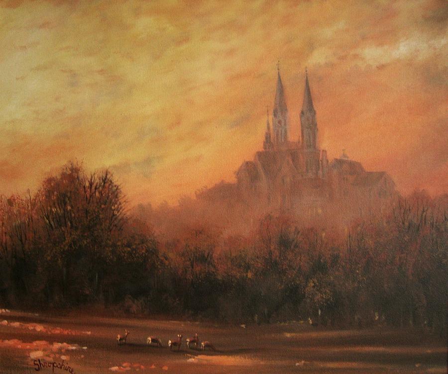 Autumn at Holy Hill Painting by Tom Shropshire