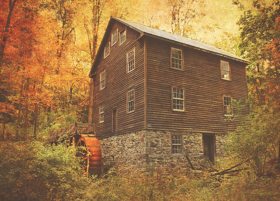 Autumn At Millbrook 8 - The Grist Mill Photograph by Pat Abbott