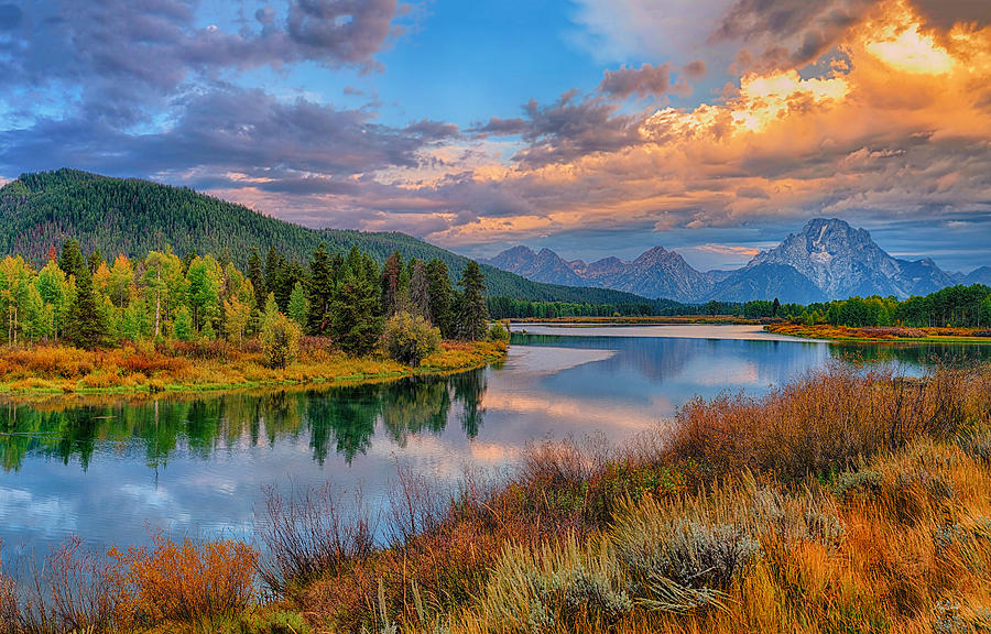 Autumn at Oxbow Bend Limited Edition Photograph by Greg Norrell
