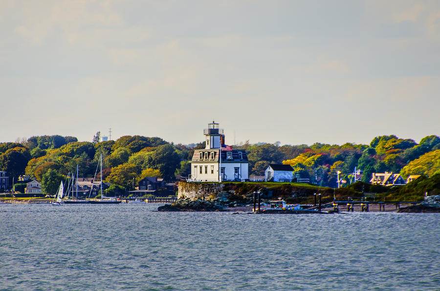 Autumn at Rose Island Lighthouse Photograph by Bill Cannon