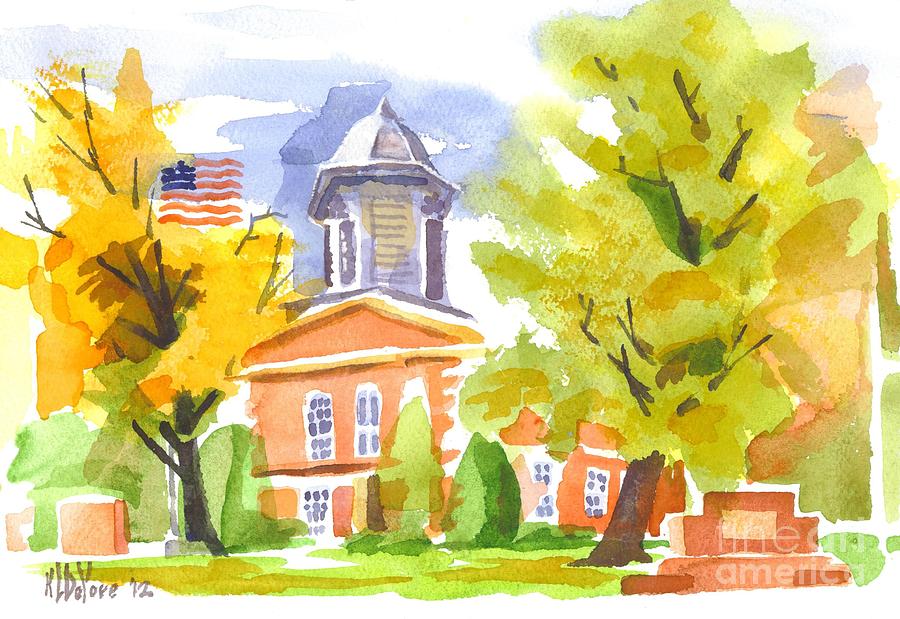 Autumn at the Courthouse Painting by Kip DeVore