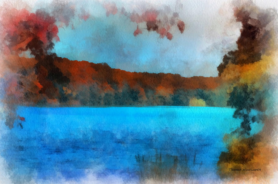 Autumn At The lake 01 Photo Art Photograph by Thomas Woolworth