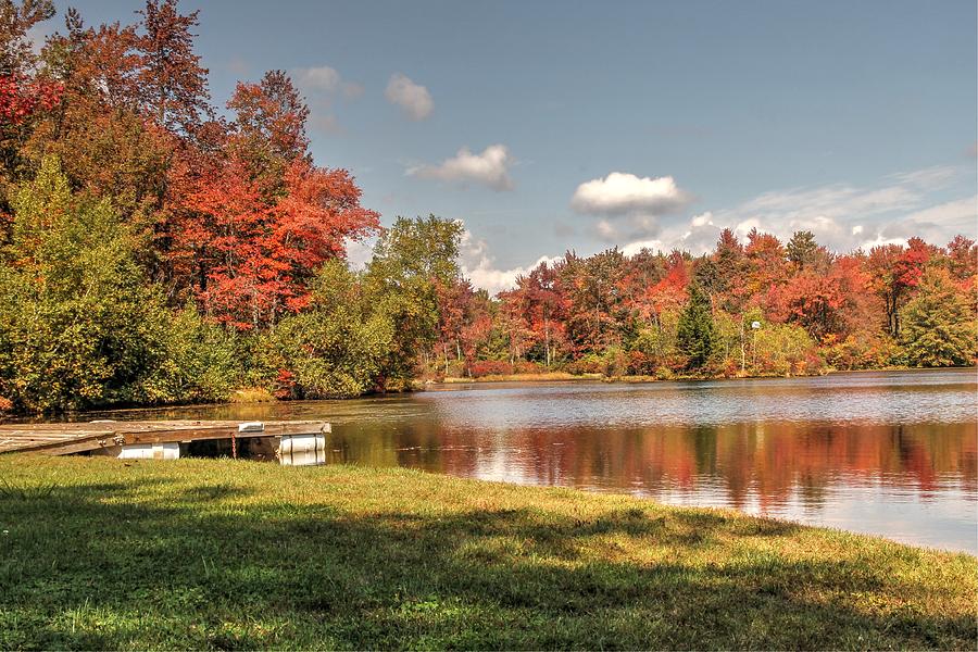 Fall Photograph - Autumn At The Lake by Lisa Hurylovich