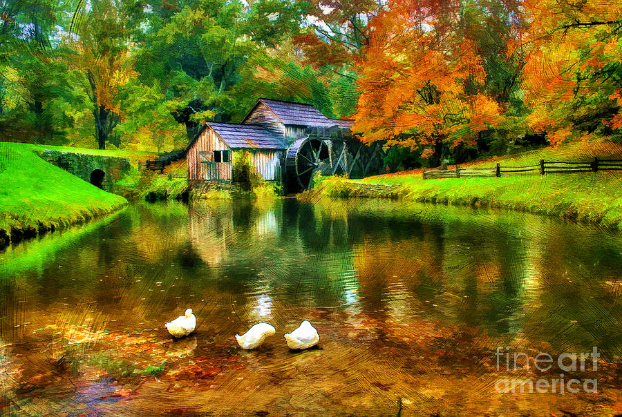 Fall Photograph - Autumn at the Mill by Darren Fisher