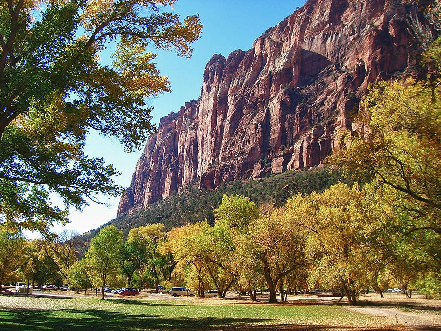 Autumn at Zion National Park Photograph by Shirley Mitchell