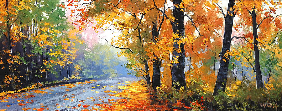 Fall Painting - Autumn Backlight by Graham Gercken