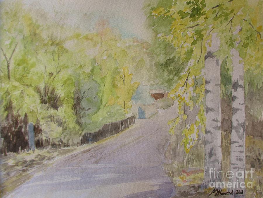 Autumn Backstreet Painting by Martin Howard
