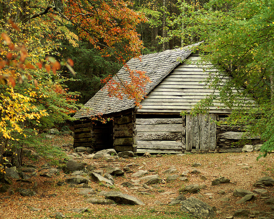 Autumn Barn Photograph by TnBackroadsPhotos 