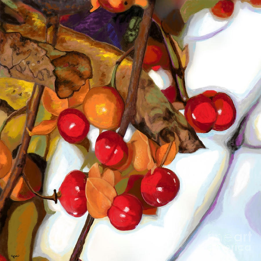 Autumn Berries Painting by Jackie Case