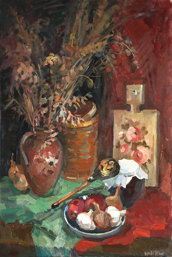 Autumn bouquet Painting by Juliya Zhukova