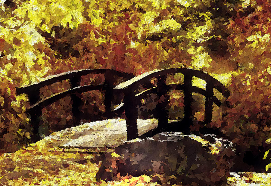 Fall Photograph - Autumn Bridge by Barbara D Richards
