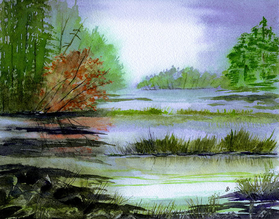 Autumn By The Lake  Painting by Brenda Owen