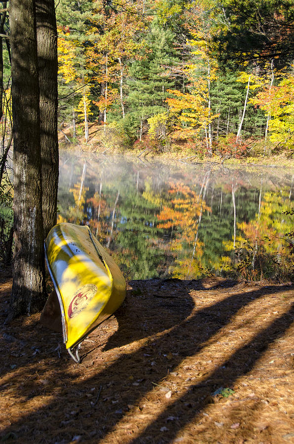 Autumn Canoe Photograph by Donna Doherty