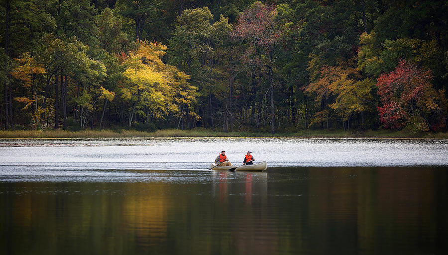 Autumn Canoe Photograph by Mark McKinney