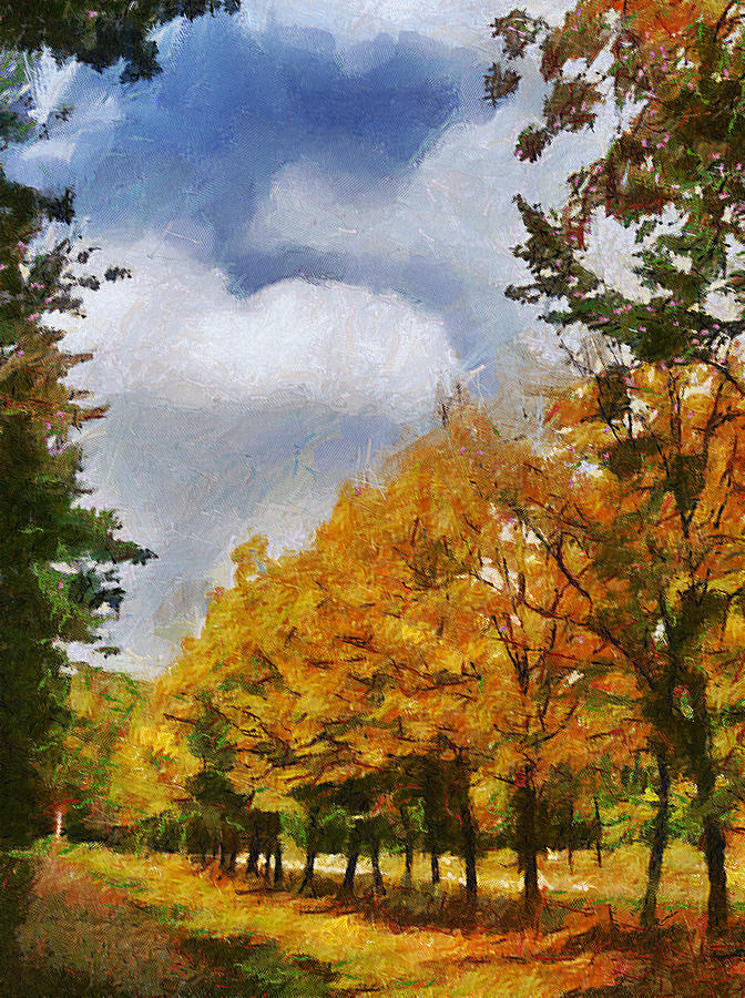 Autumn Painting by Charlie Roman