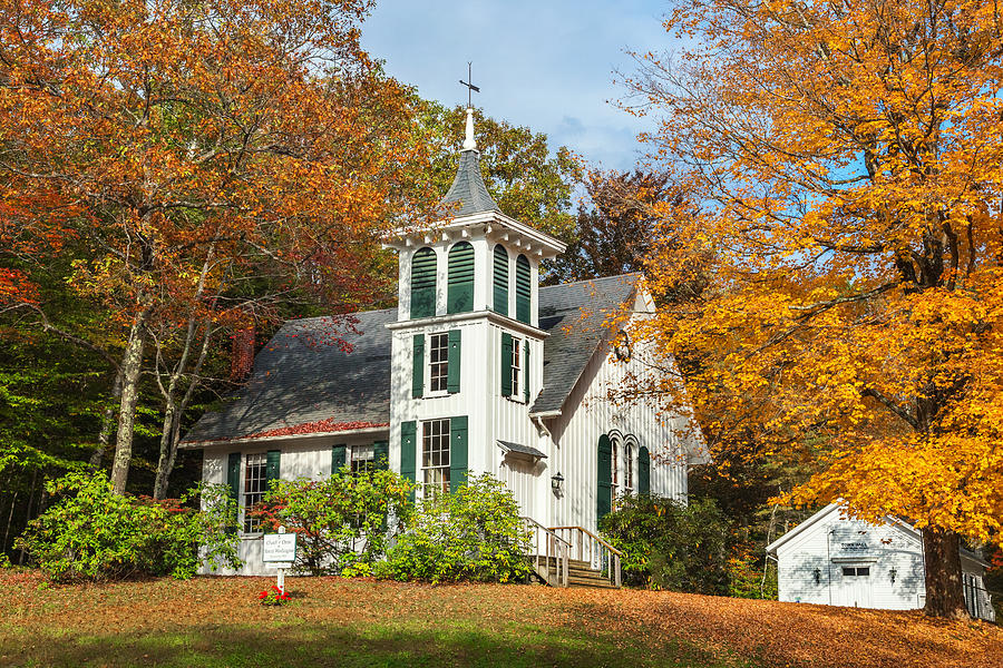Autumn Church Photograph by Bill Wakeley
