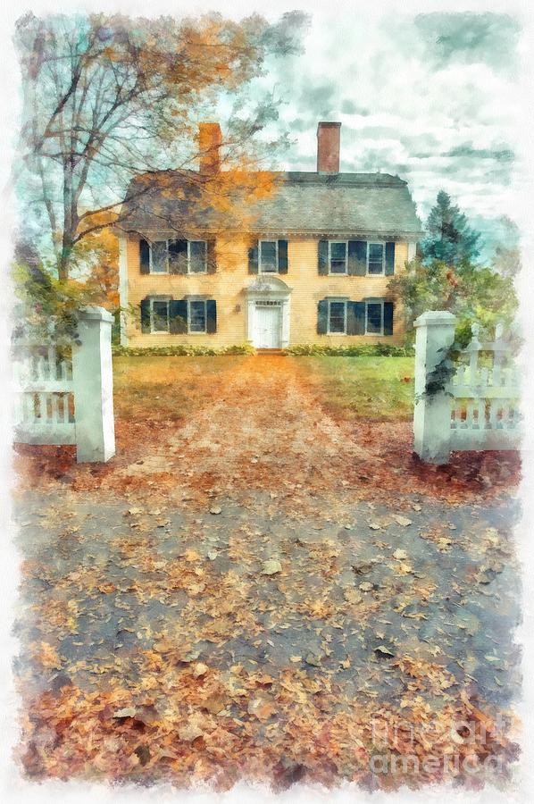 Fall Photograph - Autumn Colonial Splendor by Edward Fielding