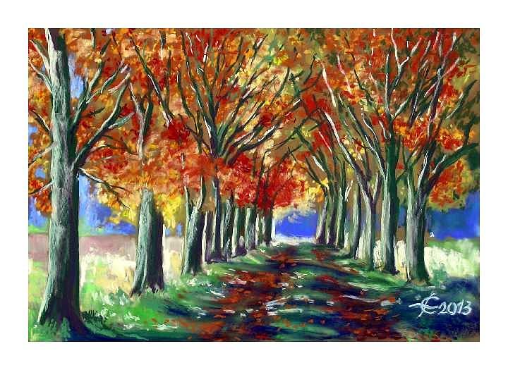 Autumn Colors Painting by Fritz Engelhardt - Fine Art America