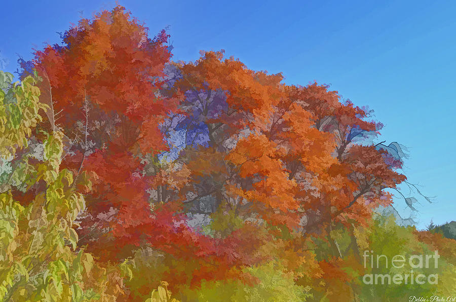 Autumn Colors I Digital paint Photograph by Debbie Portwood