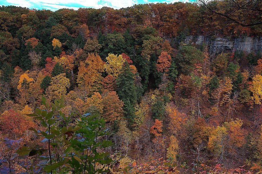 Autumn colors in Taughannock State park Ithaca New York Photograph by Paul Ge