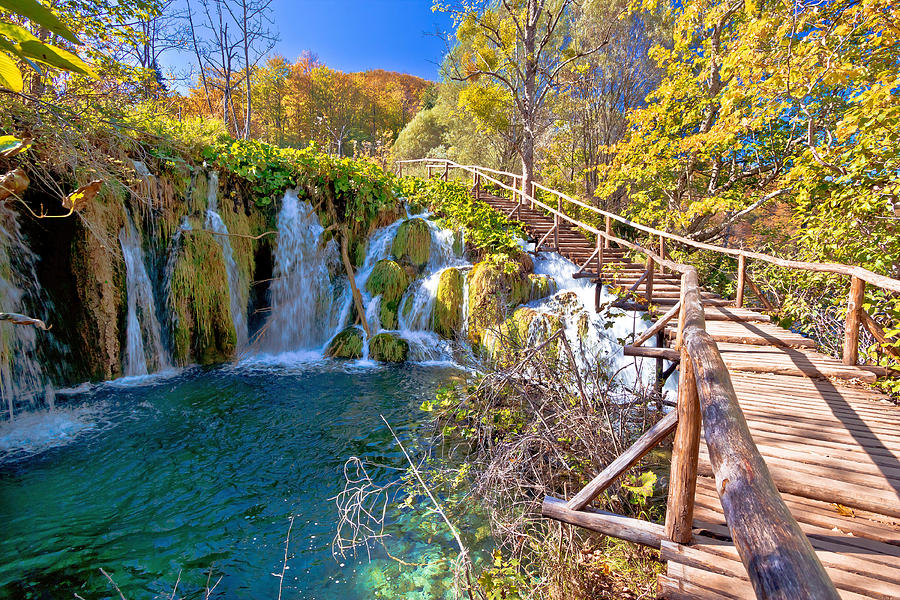 Autumn colors of Plitvice lakes national park Photograph by Brch Photography