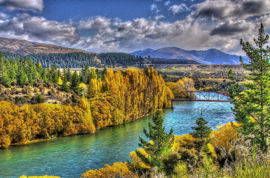 Autumn colours by Clutha river  Photograph by Jenny Setchell