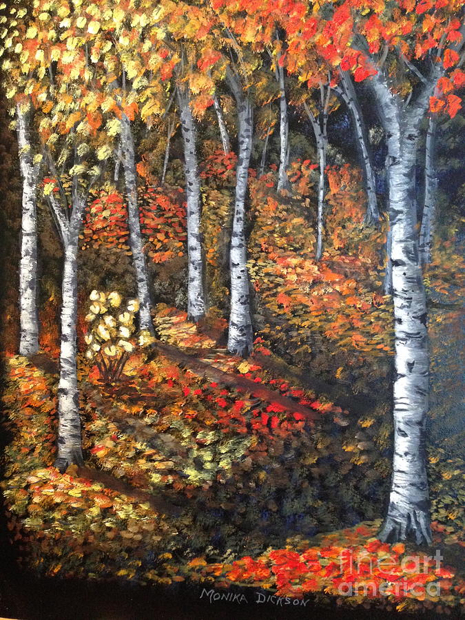 Autumn Colours Painting by Monika Shepherdson