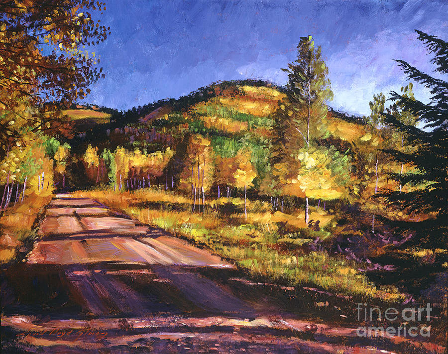Autumn Country Road Painting by David Lloyd Glover