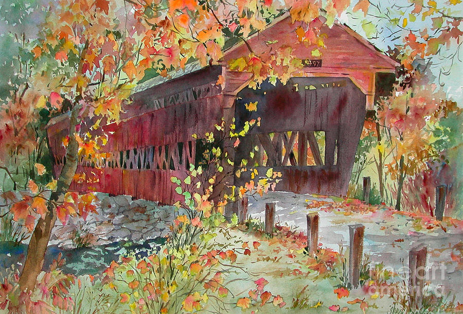 Autumn Crossing Painting by Sherri Crabtree - Fine Art America