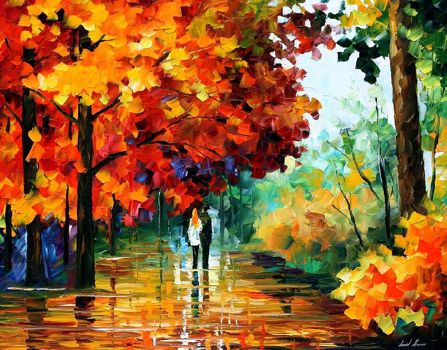 Autumn Date - PALETTE KNIFE Oil Painting On Canvas By Leonid Afremov ...