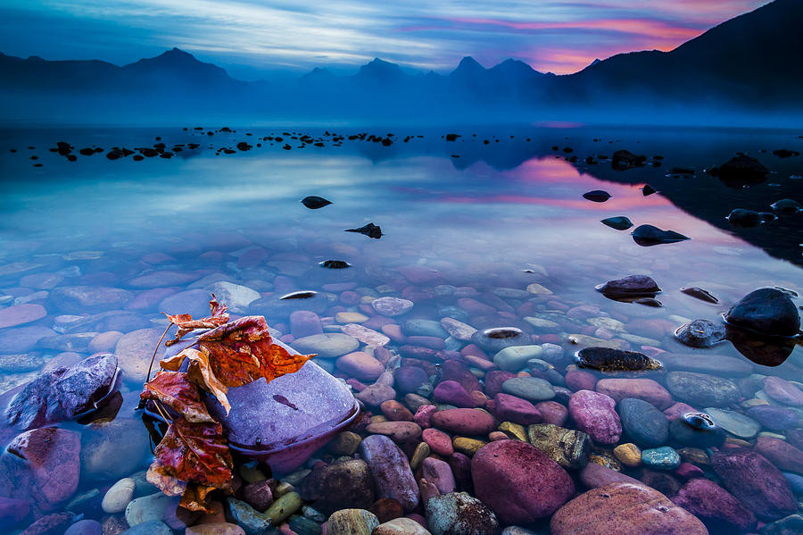 Glacier National Park Photograph - Autumn Dawn in the Glacier National Park by Christopher Martin