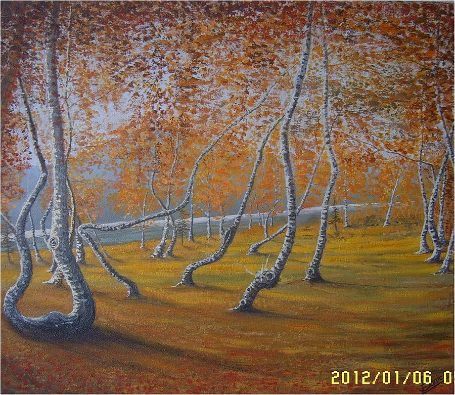 Tree Painting - Autumn by Dima B
