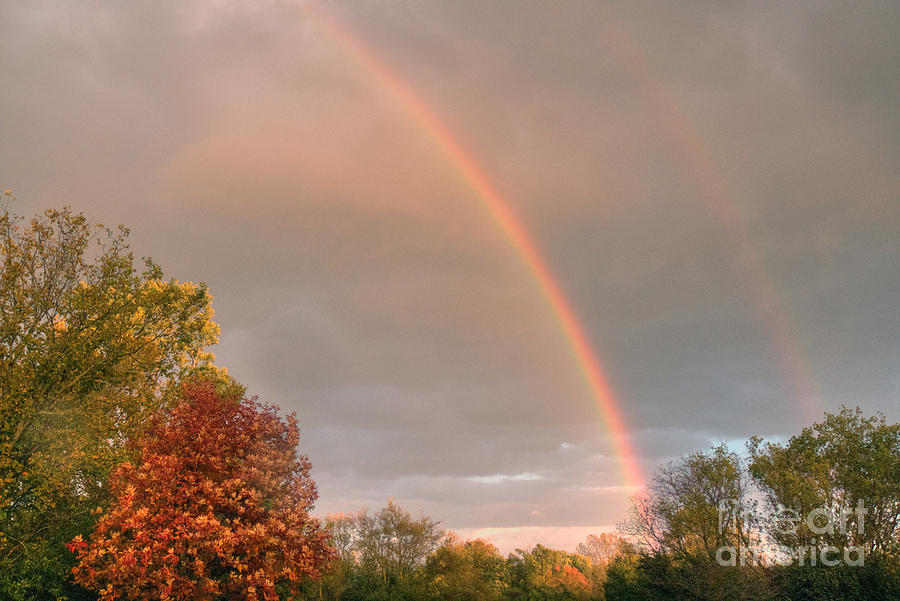 Autumn Double Rainbow 2 Photograph by Deborah Smolinske