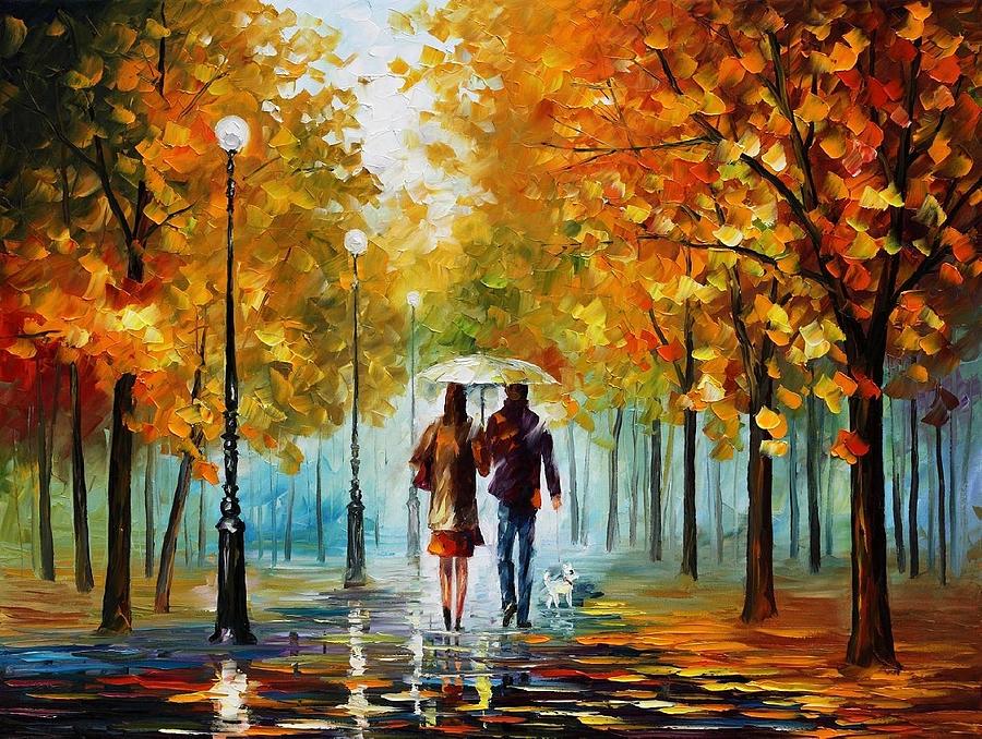 Autumn Elegy - PALETTE KNIFE Oil Painting On Canvas By Leonid Afremov ...