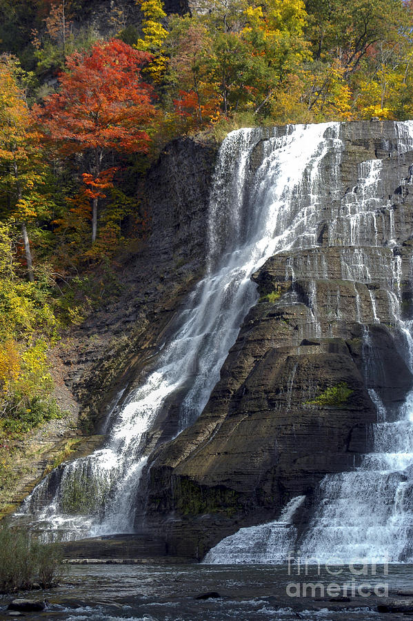 Waterfall Photograph - Autumn Falls by Bob Phillips